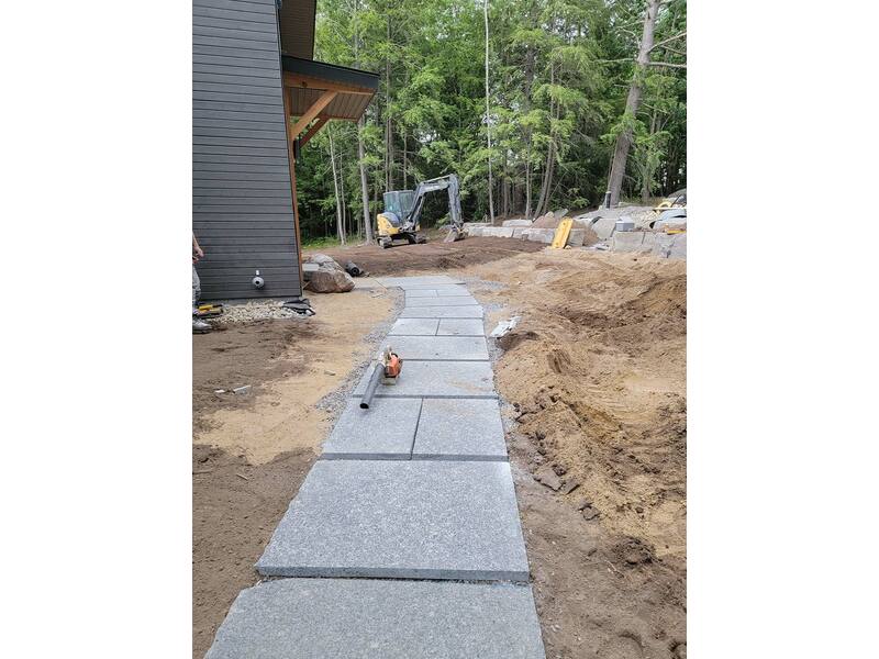 Local Stone Stairs Setup Rosseau