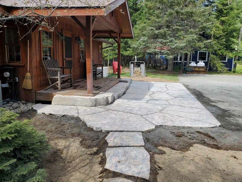 Stone Retaining Wall Upgrade In Muskoka