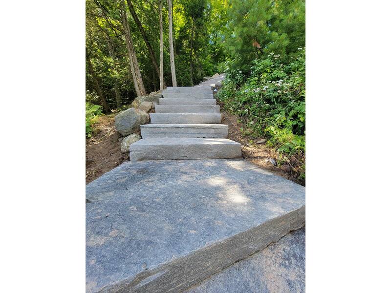 Stone Stairs Upgrade In Dwight ON